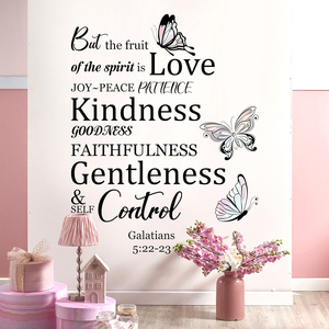 Simple <span class=keywords><strong>proverbe</strong></span> étranger Slogan inspirant autocollant mural Studio porche chambre décoration papier peint autocollant mural auto-adhésif - Product Image 4