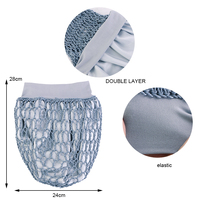 Filet à cheveux en résille, bonnet de nuit en satin à large bande, snood en crochet pour femmes