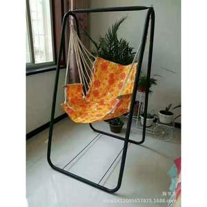 Hanging Chair With Iron Frame 1.6M Tall Modern Design Indoor Outdoor Use <b>Single</b> Seat <b>Swing</b> Chair - Product Image 1