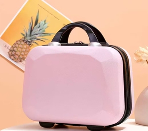 Hard Shell Cosmetic Travel Case, Small Travel Hand Luggage with Elastic <strong>Band</strong>, Mini ABS Carrying Makeup Case <strong>Suitcase</strong> - Product Image 1