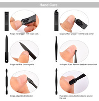 Kit de coupe-ongles professionnel multifonctionnel en acier inoxydable 7 en 1, 18 pièces, électrique et portable