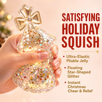 Jouet Squishy Transparent Premium en Forme de Sapin de Noël pour Soulager l'Anxiété, Jouet Anti-Stress Doux à Presser, Accessoire de Fête Réaliste