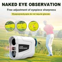 Télémètre laser de golf professionnel avec objectif 6X, rechargeable Type-C, fonction Pin Lock, vibration, compensation de pente, modes vitesse, hauteur et angle