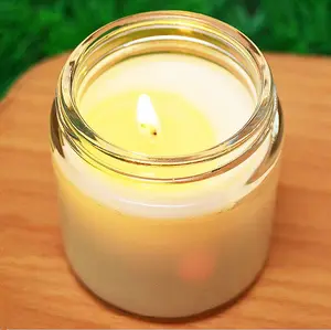 High quality furniture decoration Amber round glass jar with candles Birthday gift Empty glass jar Suitable for various occasion
