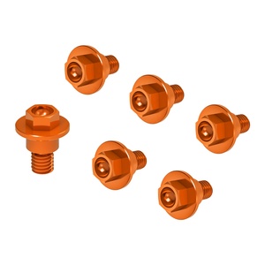 NiceCNC-tornillos de protección de horquilla delantera, pernos para KTM <span class=keywords><strong>250</strong></span>, 300, 350, 450, 500, SXF, XC, EXC, 2000, 2020, 2021, <span class=keywords><strong>2022</strong></span>, M6 X 12, 6 uds. - Product Image 1
