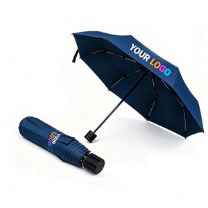 Parapluie pliant promotionnel en gros avec impression de logo pour événement professionnel, cadeau d'entreprise, parapluie de haute qualité avec logo - Product Image 1