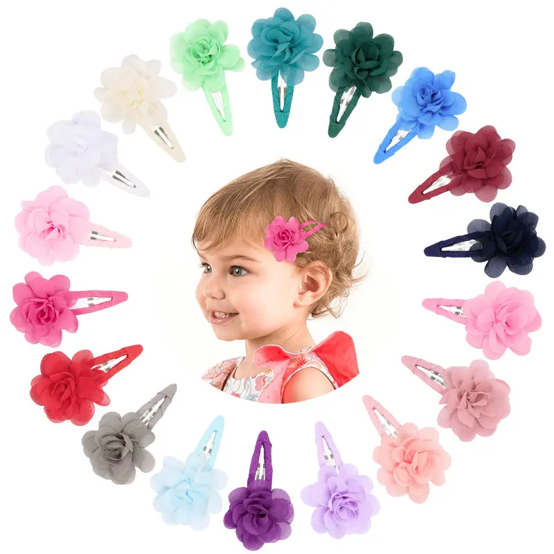 Children Kid Baby Girl Color Hairpin Black Candy Color Flower 3 Dimensional Hairpin Hair Accessories