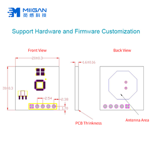 Mô-đun Radar vi sóng MS58-2020D21M4 5.8GHz đường dài 30 mét độ cao ánh sáng đường phố hoặc cảm biến chuyển động ánh sáng bay cao - Product Image 6