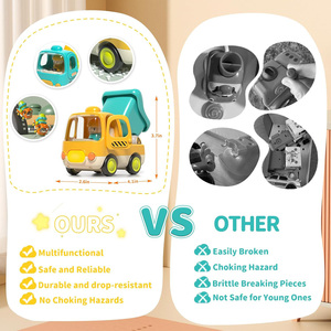 Jouets pour bébés Ensemble de jouets pour petits ingénieurs Mini pelleteuse Dumper Ciment Mixer Truck <span class=keywords><strong>Friction</strong></span> Toy Vehicle Children Push Car pour bébés - Product Image 2