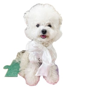 Chemise blanche gaufrée Moonlight pour animaux de compagnie, vêtements pour chiens et chats, pour Maltese, Bichon Frise, Pomeranian, toutes saisons, élégante et décorative - Product Image 5