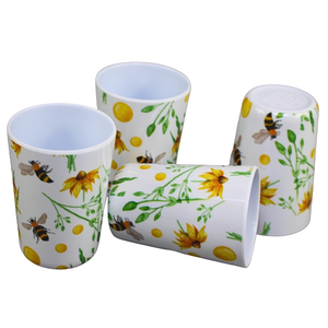 Mug en mélamine Summer Bee and Daisy, réutilisable, design personnalisé pour une utilisation en intérieur et en extérieur - Product Image 2