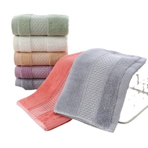 Bán Buôn 100% Cotton <span class=keywords><strong>Dobby</strong></span> Terry Khăn Tắm Biểu Tượng Tùy Chỉnh Nhà Khăn Tắm Bộ Rắn Màu Sắc Chất Lượng Cao Dệt Khuyến Mại - Product Image 5