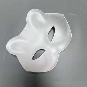 Sinh Thái Thân Thiện Với Giấy Bột Giấy Đúc Fox Mặt Nạ Trắng Đồng Bằng Mèo Mặt Nạ - Product Image 6