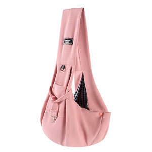 Bolso cruzado para mascotas con diseño de gofres, color rosa, talla única, para perros y gatos, bolso de hombro portátil, color sólido - Product Image 4