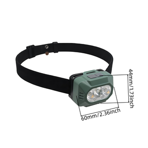 Lampe frontale industrielle rechargeable à double source d'énergie, à intensité variable en continu, <span class=keywords><strong>avec</strong></span> triple LED et capteur <span class=keywords><strong>de</strong></span> mouvement pour chantier - Product Image 6