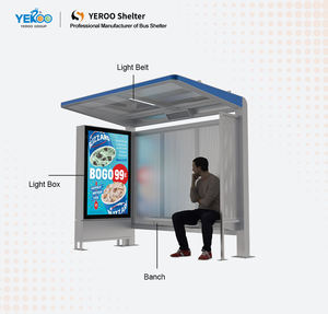 مأوى محطة محطة توقف الحافلات المعدنية الذكية الحديثة للمدرسة مع واي فاي - Product Image 3