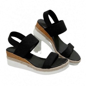 Mocassins Décontractés pour Femmes, Sandales de Plage d'Été d'Extérieur Souples et Confortables à Plateforme Compensée avec Fermeture Bouton, Design Automne - Product Image 4