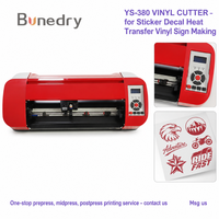 Plotter de corte de vinilo de sobremesa con prensa térmica YS-380 A3, corte de contorno automático con servomotor para pegatinas, calcomanías y letreros de transferencia térmica