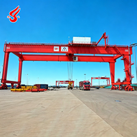 Grue à portique automotrice robuste pour conteneurs, 30, 40, 50, 100 tonnes, montée sur rail pour levage portuaire