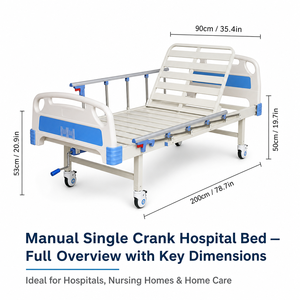 <span class=keywords><strong>Cama</strong></span> <span class=keywords><strong>de</strong></span> Hospital Manual Moderna <span class=keywords><strong>de</strong></span> Alta Calidad con Dos Manivelas, <span class=keywords><strong>Cama</strong></span> <span class=keywords><strong>de</strong></span> Hospital Manual Funcional al Precio Más Bajo - Product Image 2