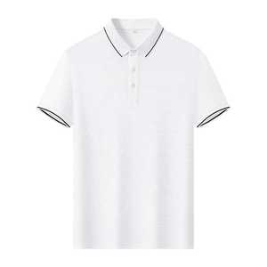Men Cotton <b>Polo</b> Shirt Short Sleeve Breathable Summer Workwear Loose Fit 195g 40-Count Long Staple Sirospun 3D Pique Collar - Product Image 2