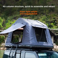 Tente de toit gonflable pour voiture, tente de toit en Oxford 420D résistante aux déchirures, tente à arceaux gonflables imperméable 4 saisons pour SUV tout-terrain
