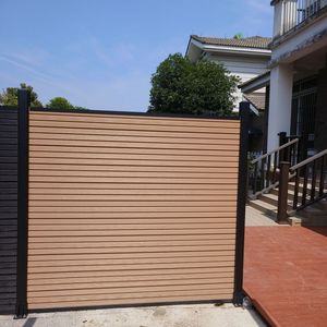 Clôture de jardin en bois-plastique Treslam, ensemble complet, bois composite, <span class=keywords><strong>bambou</strong></span>, WPC, panneau de clôture pour jardin, cour, maison - Product Image 6