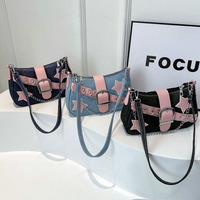 2025 nouvelle mode Denim à la mode filles sac à main chaîne épaisse petite fermeture éclair fourre-tout sacs à bandoulière pour femmes sac à main
