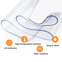 Service de découpe de rouleaux de film PVC écologique et durable, transparent, épaisseur 0,5 mm, 3 mm, 5 mm, imprimé UV, pour tapis de bureau et rideaux