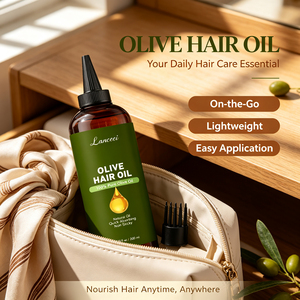 Olio per Capelli all'Oliva Naturale, Siero Idratante e Riparatore per Capelli Danneggiati, Olio Nutriente per la Cura del Cuoio Capelluto, per Capelli Secchi e Crespi, Vendita all'Ingrosso OEM - Product Image 4