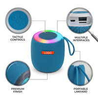 Altavoz con Luz Nocturna para Fiestas, Altavoz Inalámbrico Impermeable, Mini Altavoz con Luz RGB, Altavoz de Música para Exteriores, para Regalo, con Logotipo Personalizado