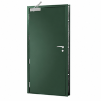Porte coupe-feu en acier moderne personnalisée, extérieure en acier, intérieure insonorisée en MDF, pour sorties de secours collectives, salons, centres commerciaux