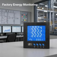 Medidor de Energía Multifunción Trifásico LCD Ydkz TG900 HGT900 96x96mm Clase 0.5 RS485 Modbus-RTU