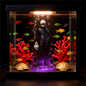 Spell Return Battle Gojo Satoru Dubbelkop Vervangbaar PVC Animatie Model Beeldje Ornamenten <span class=keywords><strong>Aquarium</strong></span> Accessoires - Product Image 1