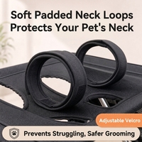 Hamac de toilettage pliable et portable pour animaux de compagnie avec maille respirante et fer forgé anti-rayures et anti-morsures pour chiens de petite/moyenne taille