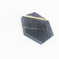 Nouveauté 2026 : Sous-verres en marbre naturel au design personnalisé, impression soyeuse, sous-verres en marbre noir avec ligne de cuivre