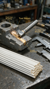 HS221 HS222 HS225 RBCUZN-C RBCUZN-B RBCUZN-A AWS A5.8 Certifié OEM Baguette de soudage en laiton étamé à flux blanc pour soudage au gaz - Product Image 6