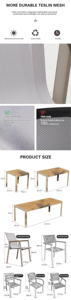 Tavolo da Pranzo <span class=keywords><strong>Quadrato</strong></span> Moderno in Alluminio Impermeabile di Lusso per Esterni e <span class=keywords><strong>Soggiorno</strong></span> - Product Image 6