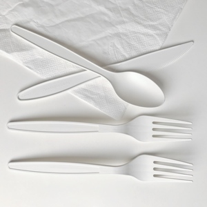 Vente chaude 6.5 POUCES <span class=keywords><strong>Biodégradable</strong></span> Jetable Cuillère Fourchette CPLA Couverts Kits - Product Image 3