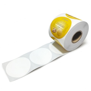 Impression d'étiquettes autocollantes personnalisées avec logo, papier synthétique imperméable en rouleau, autocollant rond avec logo - Product Image 4