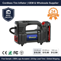 2026 Hot Selling High Quality ABS Material 12V Lithium Battery Air Compressor Portable Tire Inflator CE Certification Emergency