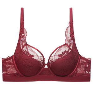 Elegant Red Lace Bra and Bikini Panties <b>Set</b> with Underwire Full Cup Design For Women <b>Sexy</b> Lingerie <b>Set</b> Comfortable Intimates - Product Image 5