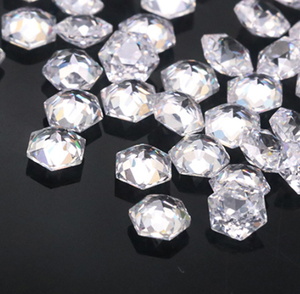 White Hexagonal Fancy Cut <b>Moissanite</b> Synthetic Gemstone <b>Moissanite</b> Loose Stone for <b>Jewelry</b> Inlay DIY - Product Image 1