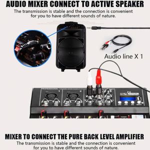 Mini UF4 USB-Audio-Interface 4-Kanal Mini-Audio-Mixer Reverb-Effekt perfekt für Karaoke-<span class=keywords><strong>PC</strong></span>-Aufnahme mikrofone - Product Image 5