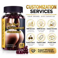 Gummies de beauté pour femmes sous marque privée OEM, Gummies de soutien des hanches et des fesses, 60 gummies, Complément alimentaire de soutien immunitaire