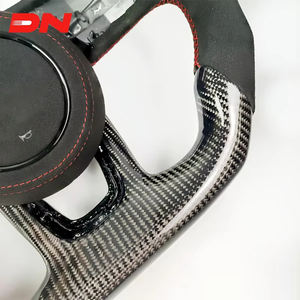 <span class=keywords><strong>Volante</strong></span> <span class=keywords><strong>Deportivo</strong></span> de Cuero con Forma de D de Fibra de Carbono LED Compatible con <span class=keywords><strong>Audi</strong></span> RS3 RS4 RS5 S3 S4 S5 8Y B9 A3 A4 A5 - Product Image 2