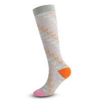 Chaussettes de compression personnalisées en gros avec impression mignonne, compression graduée 15-20/20-30 mmHg, pour hommes et femmes, course à pied et voyage
