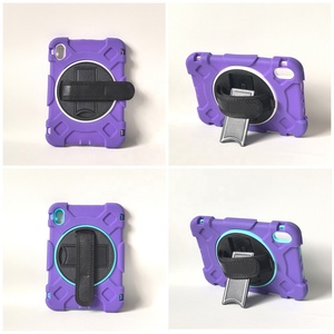 Silicon trường hợp máy tính bảng cho <span class=keywords><strong>iPad</strong></span> trường hợp chống sốc cứng trở lại vỏ bảo vệ màn hình dây đeo tay 360 xoay đứng thông minh Pad Bìa - Product Image 1