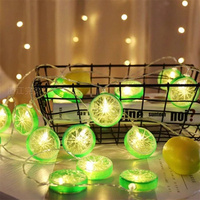 Fruit Citron Tranche Guirlande Lumineuse LED Flash Guirlande Lustre Intérieur Extérieur Éclairage Veilleuse