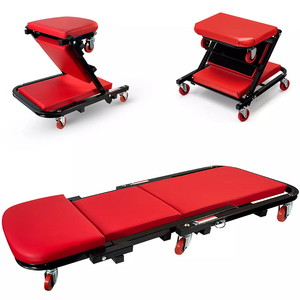 Carretilla <span class=keywords><strong>de</strong></span> taller <span class=keywords><strong>de</strong></span> acero <span class=keywords><strong>de</strong></span> 6 ruedas para mecánicos <span class=keywords><strong>de</strong></span> garaje, reparación automotriz, herramientas premium para vehículos, asiento <span class=keywords><strong>de</strong></span> carrocería para reparación <span class=keywords><strong>de</strong></span> automóviles - Product Image 1